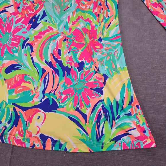 Lilly Pulitzer Liliana Casa Banana Printed Loop Neck Top Size Medium - Picture 9 of 12